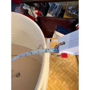 Mainstays White Metal Blessed Oval Storage Bucket Tub with Handles